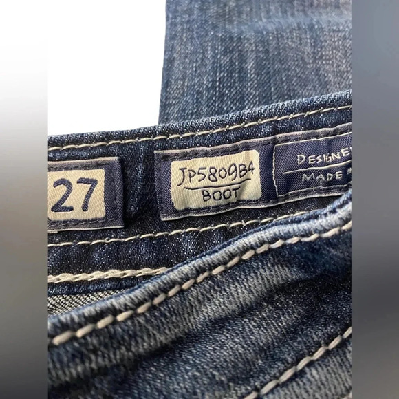 Miss Me Boot Jeans Cross Embellished Back Pocket Sz 27 - Picture 7 of 10